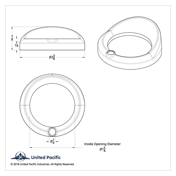 Signature Series Small Gauge Bezel With Visor For 2006+ Peterbilt - Clear Crystal