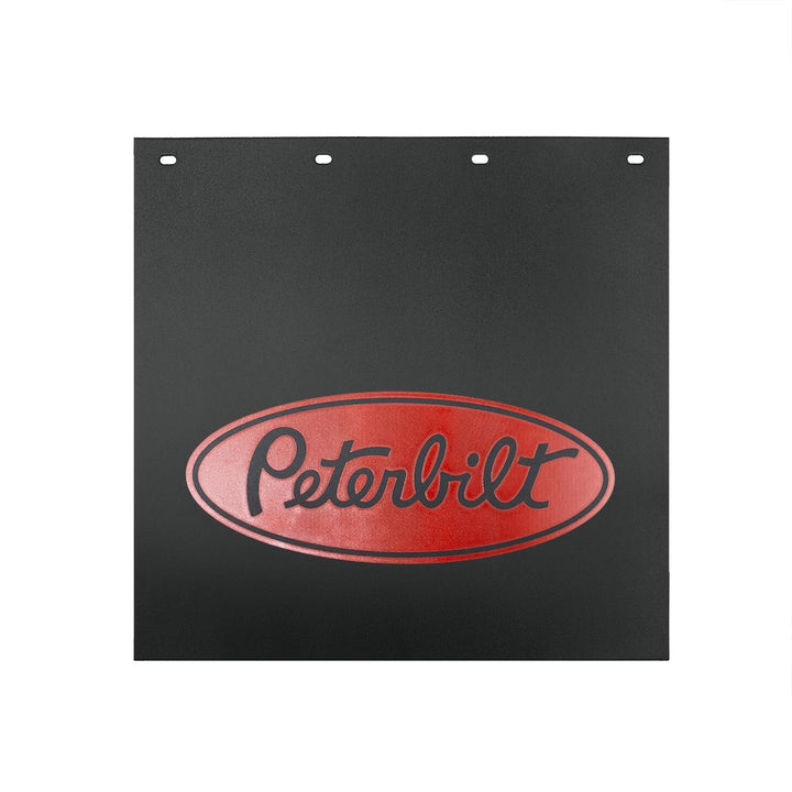 24" X 24" Black PROFLEX Mud Flap With Peterbilt Logo