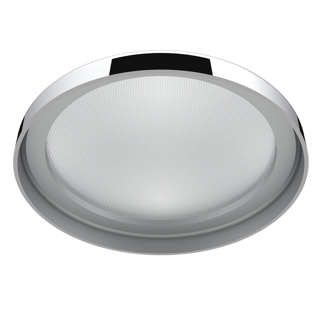 Chrome 7-¼" Round Speaker Cover For Peterbilt 389 (2008+), 388 (2008-2014), 379/378/335/330 (1995-2000), Snap-On