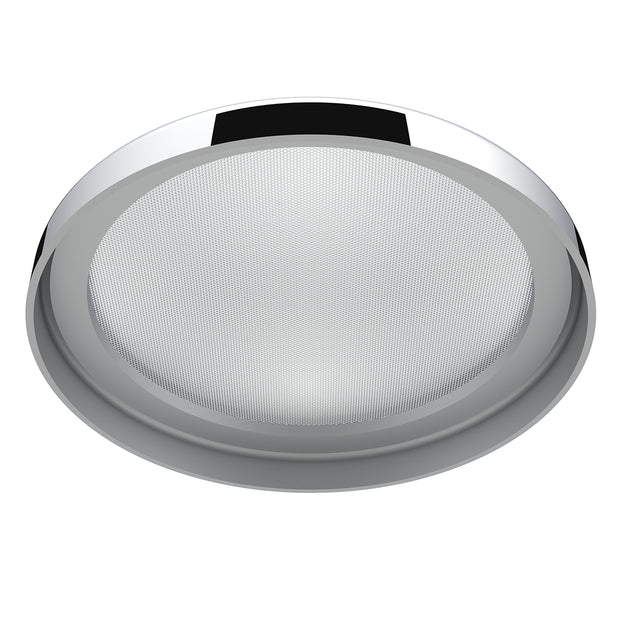 Chrome 7-¼" Round Speaker Cover For Peterbilt 389 (2008+), 388 (2008-2014), 379/378/335/330 (1995-2000), Snap-On