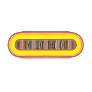 22 LED 6" Oval Clear Lens With Halo Insert GloLight Light - Amber LEDs/Amber Insert (Card)