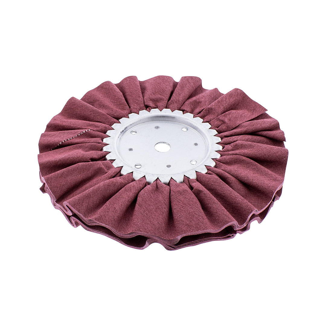 10" Red Treated Airway Buff - 5/8" &amp; 1/2" Arbor