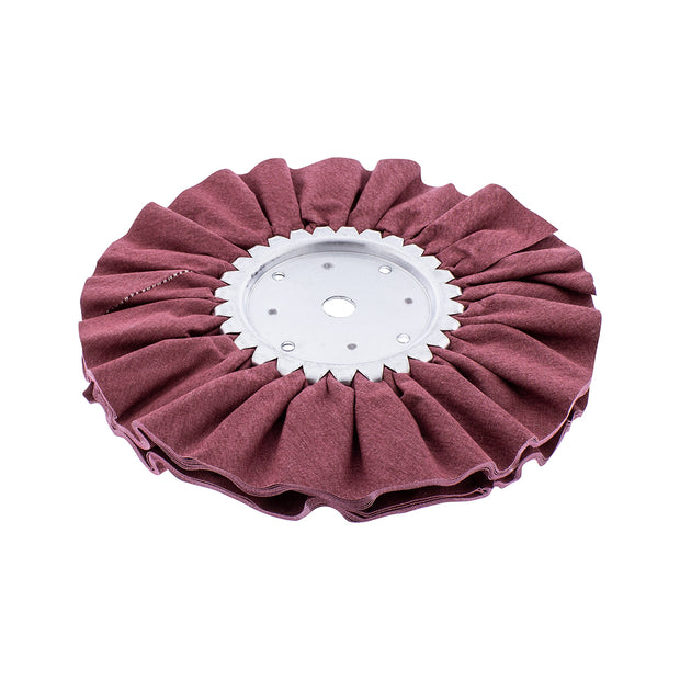 10" Red Treated Airway Buff - 5/8" & 1/2" Arbor