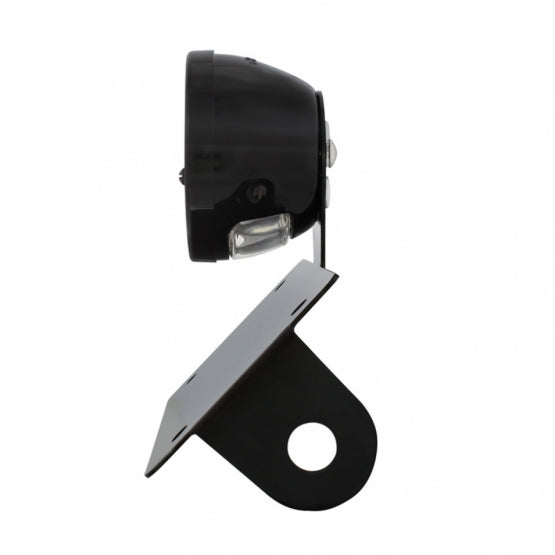 Black 1928 Ford Model A Style Tail Light Assembly With Horizontal Mounting Bracket For Motorcycle
