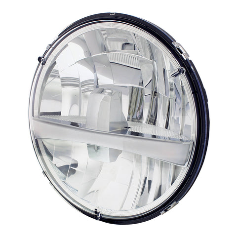 ULTRALIT - High Power LED 7" Headlight With White Position Light Bar