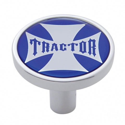 "Tractor" Long Air Valve Knob - Blue Maltese Cross Sticker