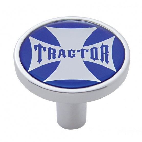 "Tractor" Long Air Valve Knob - Blue Maltese Cross Sticker
