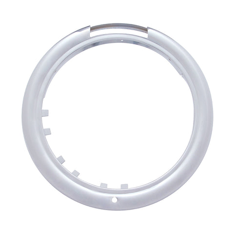 Chrome Classic Headlight H4 With 34 Amber LED & Dual Mode LED Signal - Clear Lens