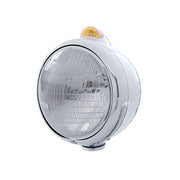 Chrome Guide 682-C Headlight 6014 & Dual Mode LED Signal - Amber Lens
