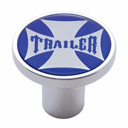 "Trailer" Air Valve Knob - Blue Maltese Cross Sticker