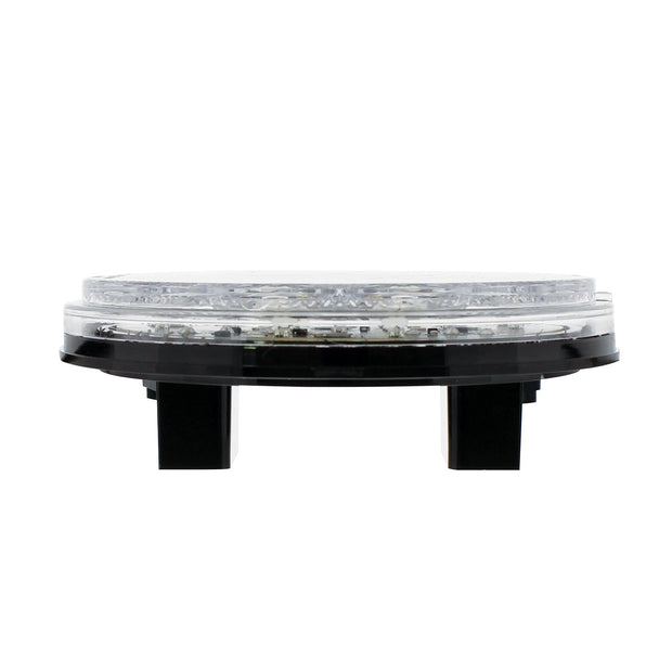 4" Round Combo Light With 12 LED Stop, Turn & Tail & 16 LED Back-Up - Red LED/Clear Lens