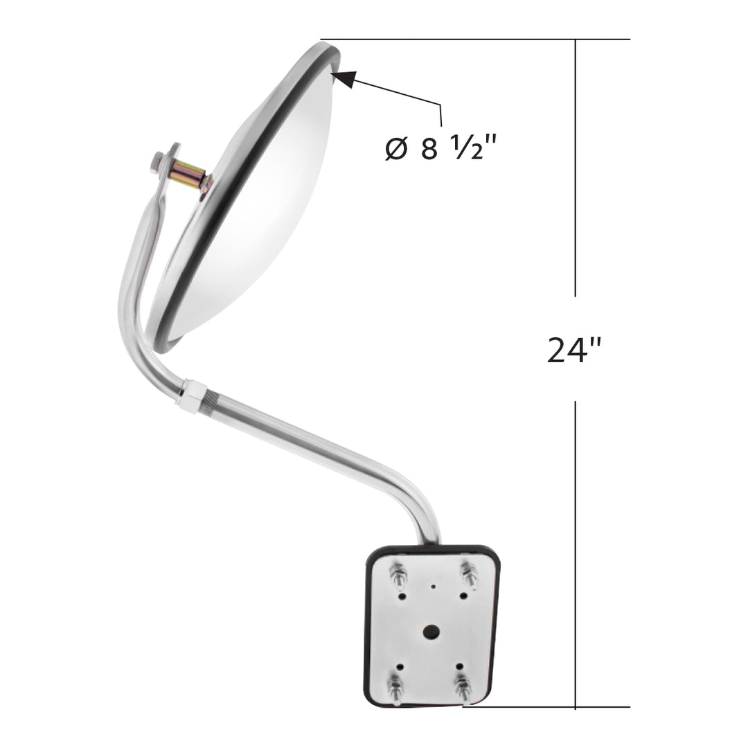 Universal Stainless Steel Pod Mount Convex Mirror
