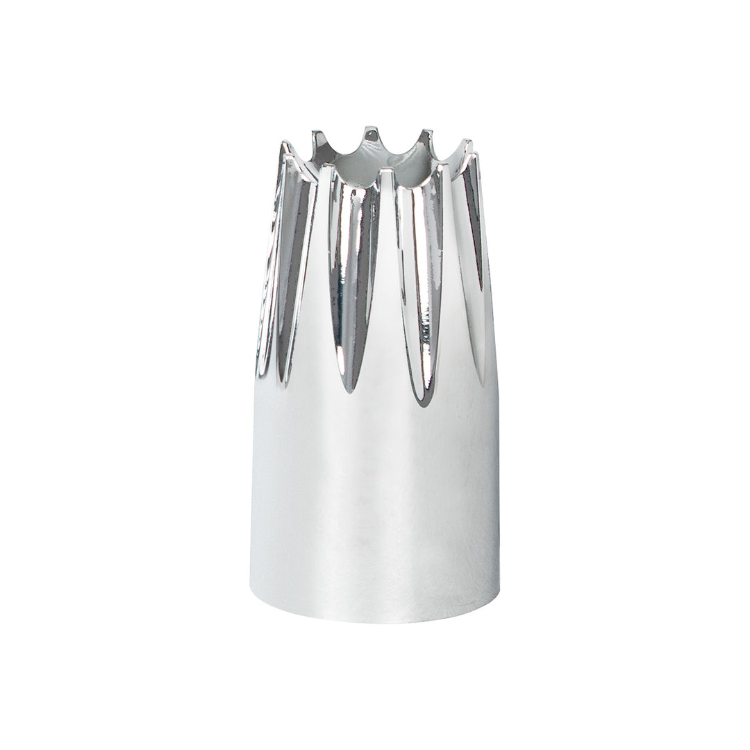 33mm x 3-3/4" Chrome Plastic Crown Nut Covers - Thread-On (60-Pack)
