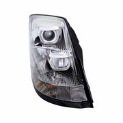 Chrome Projection Headlight With Amber LED Light Bar For 2003-2017 Volvo VN/VNL - Passenger