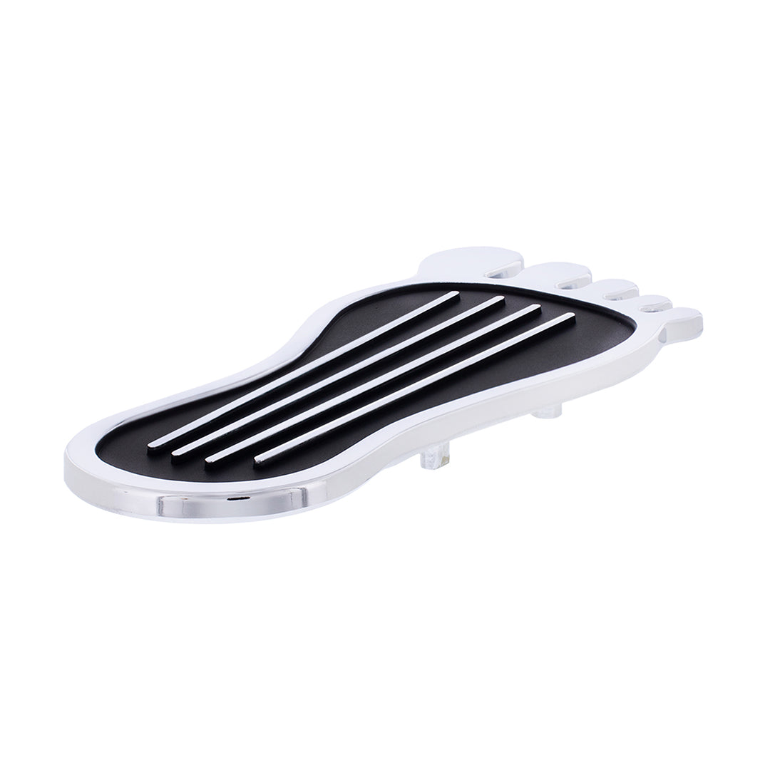 Chrome Barefoot Shape Gas Pedal Cover