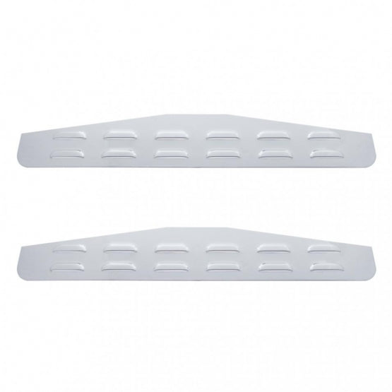 4" X 24" Louvered Bottom Mud Flap Plate - Welded Stud (Card of 2)