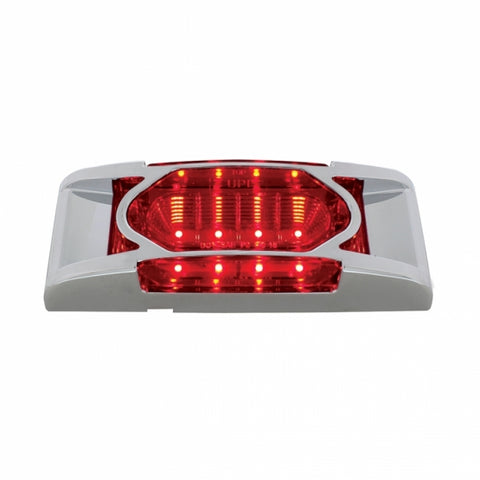 16 LED Reflector Light (Clearance/Marker) With Chrome Bezel - Red LED/Red Lens