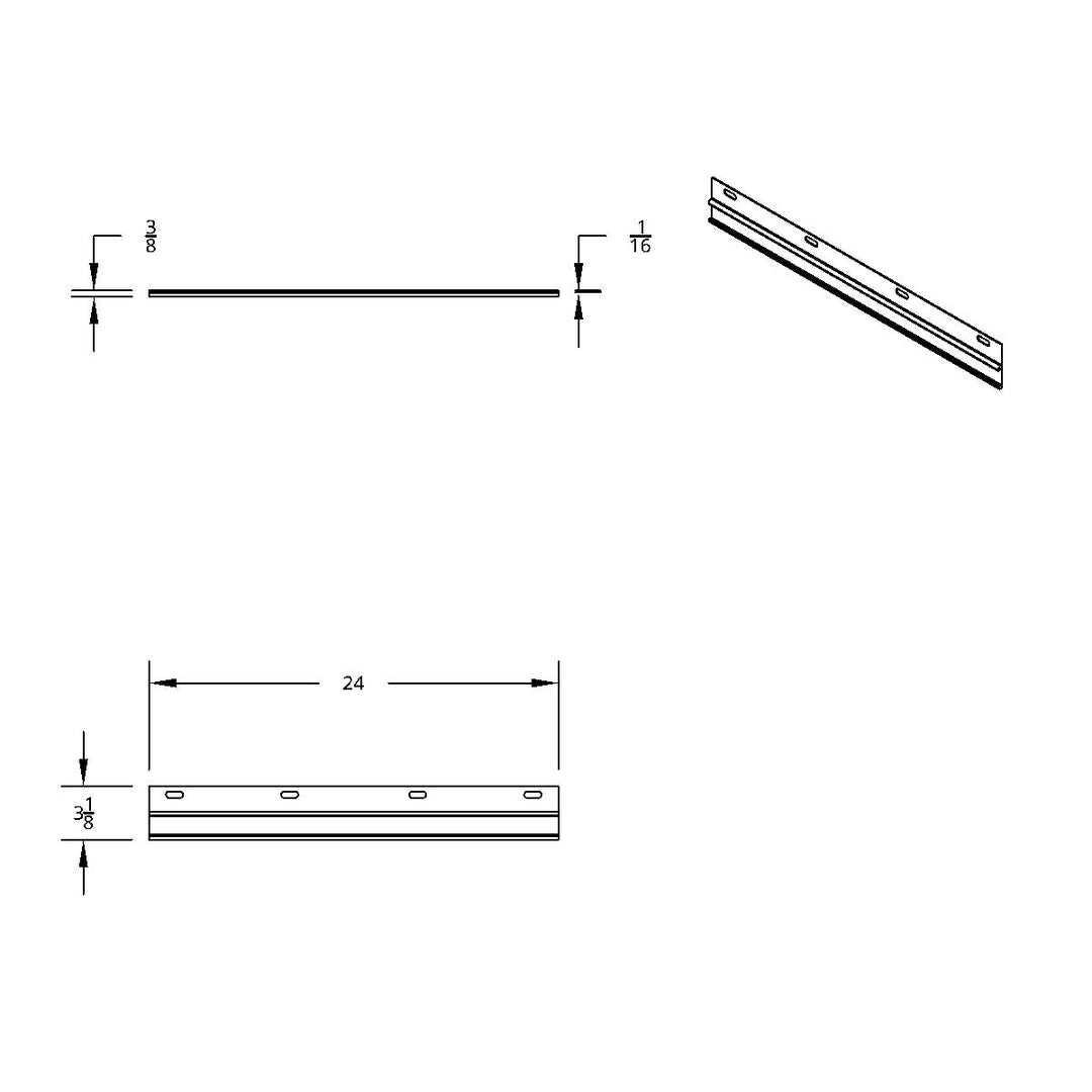 Straight Conspicuity Reflector Plate (Card of 2)