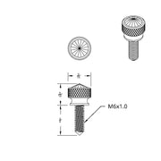 3/4" Short M6-1.0 Dash Screw For Kenworth - Clear Crystal (12-Pack)