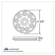 10 LED 4" Round Light (Stop, Turn & Tail) - Red LED/Red Lens