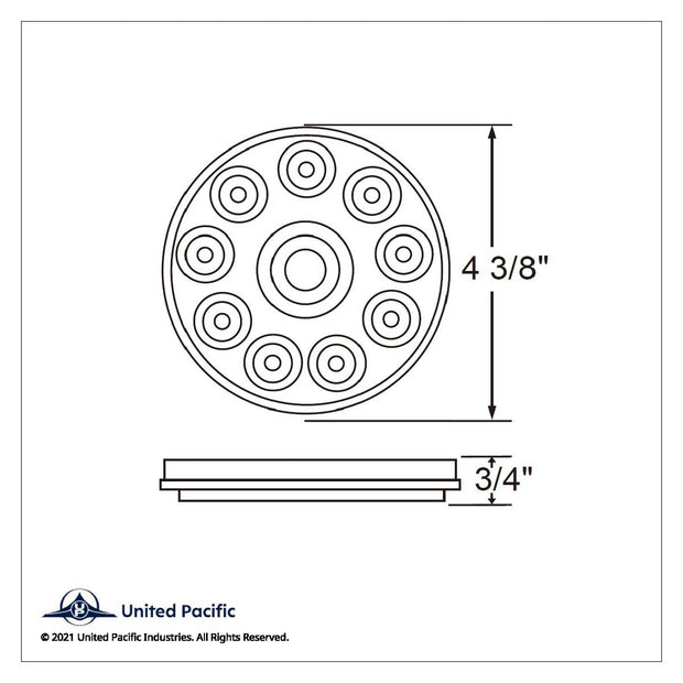 10 LED 4" Round Light (Stop, Turn & Tail) - Red LED/Red Lens