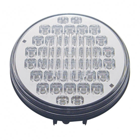 40 LED 4" Round Light (Stop, Turn &amp; Tail) - Red LED/Clear Lens