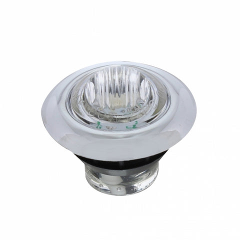 3 LED 3/4" Mini Light With Bezel (Clearance/Marker) - Amber LED/Clear Lens