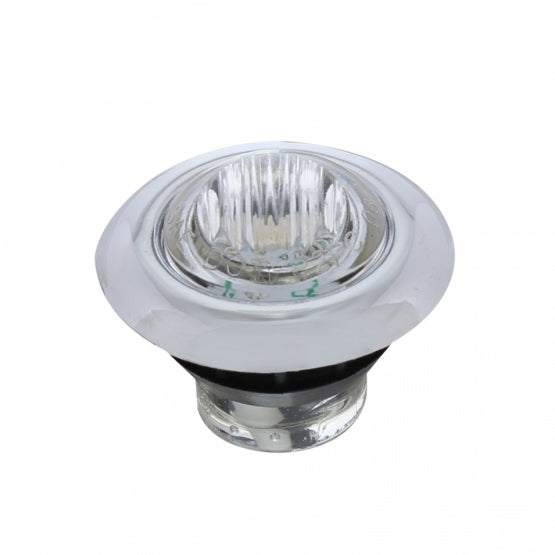 3 LED 3/4" Mini Light With Bezel (Clearance/Marker) - Amber LED/Clear Lens