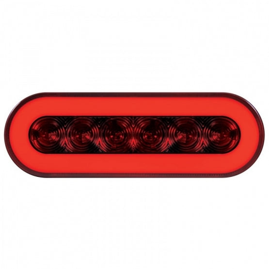 22 LED 6" Oval GloLight Kit (Stop, Turn &amp; Tail) - Red LED/Red Lens (Each)