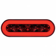 22 LED 6" Oval GloLight Kit (Stop, Turn & Tail) - Red LED/Red Lens (Each)