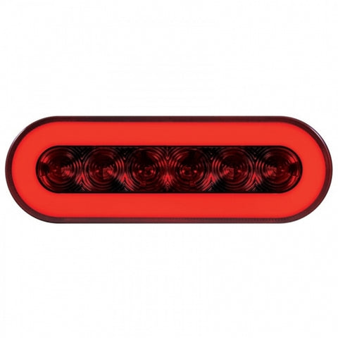 22 LED 6" Oval GloLight Kit (Stop, Turn & Tail) - Red LED/Red Lens (Each)