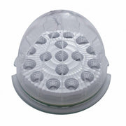 17 LED Watermelon Clear Reflector Flush Mount Kit With Low Profile Bezel - Red LED/Clear Lens