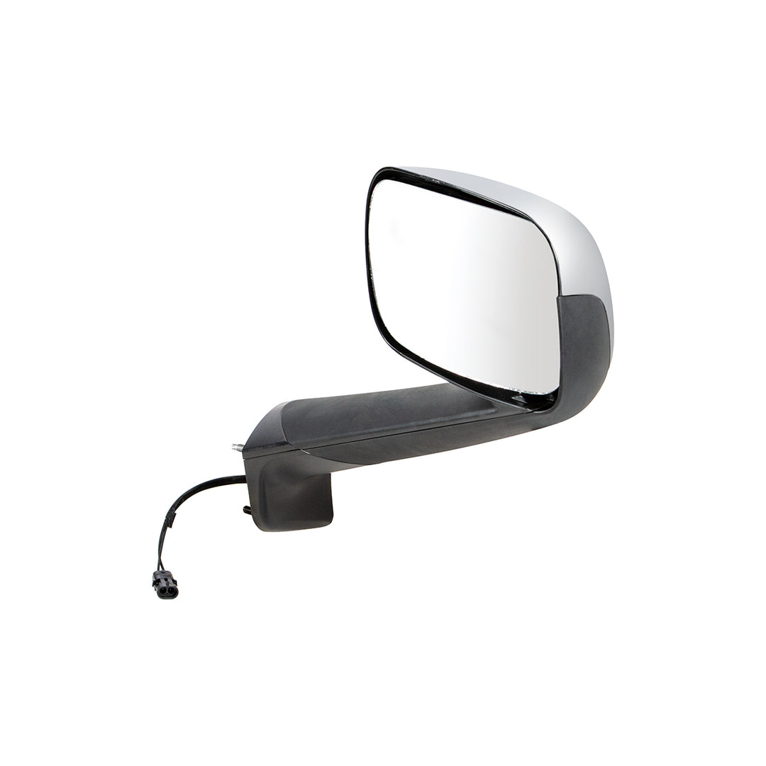 Chrome Hood Mirror With Heated Lens For 2018-2024 Freightliner Cascadia - Passenger