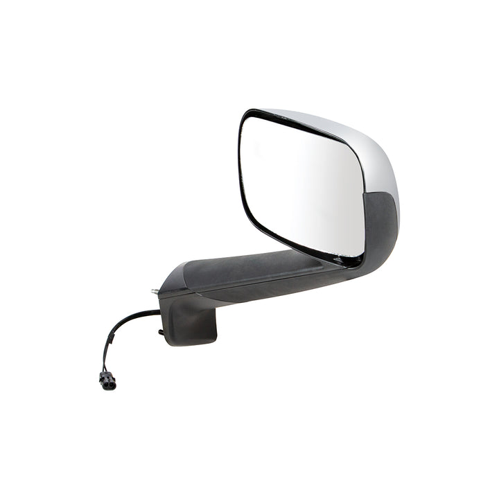 Chrome Hood Mirror With Heated Lens For 2018-2024 Freightliner Cascadia - Passenger