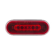 22 LED 6" Oval Abyss Light (Stop, Turn & Tail) - Red LED/Red Lens
