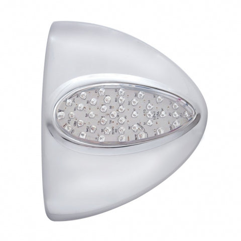 39 LED Teardrop Headlight Turn Signal Light Cover For Peterbilt - Amber LED/Clear Lens