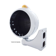 Stainless Steel Guide 682-C Headlight No Bulb With Dual Mode LED Signal - Amber Lens