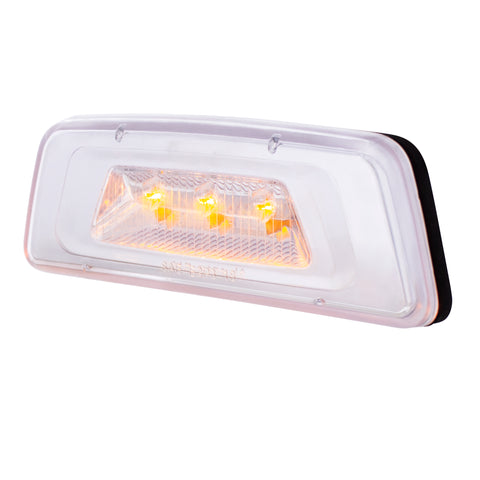 3 LED Fender Turn Signal/Parking Light For Kenworth T680/T700/T880 - Amber LED/Clear Lens