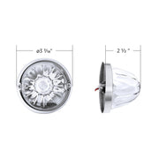 Glass Watermelon Light Kit With 4 LED Light-Blue LED/Clear Lens