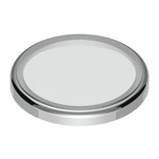 Chrome 7-¼" Round Speaker Cover For Peterbilt 389 (2008+), 388 (2008-2014), 379/378/335/330 (1995-2000), Snap-On
