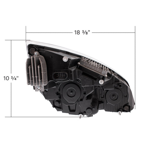 Black LED Headlight For 2018-2024 Freightliner Cascadia - Driver