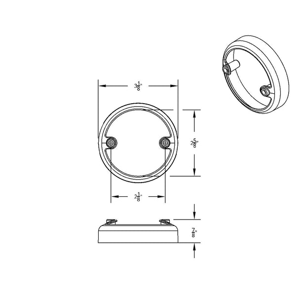 3" Round LED Light Bezel