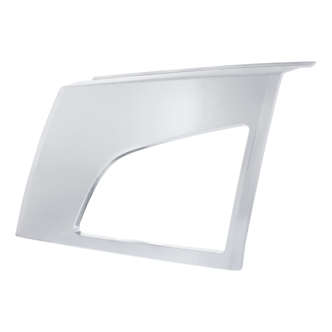 ABS Satin Silver Bumper Fog Light Hole Cover For 2018-2024 Volvo VNL - Driver