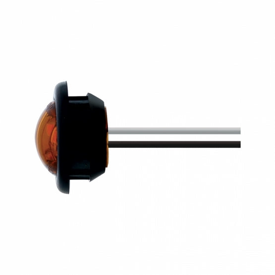 Single SMD LED 3/4" Mini Light (Clearance/Marker) With Rubber Grommet - Amber LED/Amber Lens