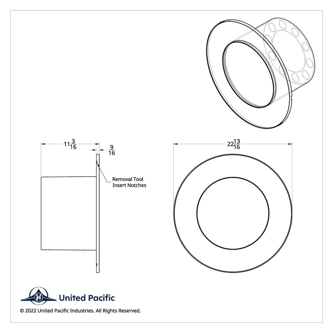 Flat Aero Rear Axle Cover Kit - Chrome