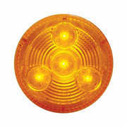 4 LED 2-1/2" Round Low Profile Light (Clearance/Marker) - Amber LED/Amber Lens