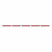 94" Stainless Steel Light Bracket - 19 LED 17-1/4" Light Bar x 5 With Red LED/Red Lens With Bezel