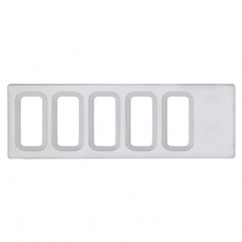 Chrome Plastic Dash Switch Panel Cover For International - 5 Openings