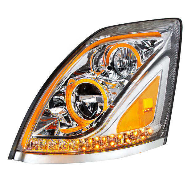 Chrome LED Headlight for 2013-2017 Volvo VN/VNL - Driver