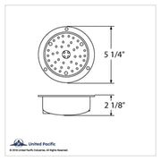 40 LED 4" Round Flange Mount Deep-Dish Light (Stop, Turn & Tail) - Red LED/Red Lens